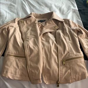 Pink leather jacket